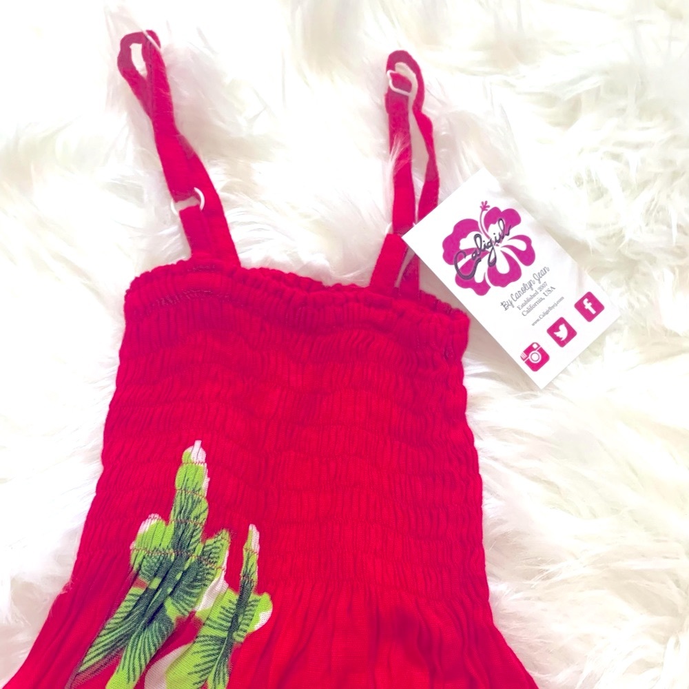 Caligirl Youth Plumeria Dress, Small - Picture 3 of 7